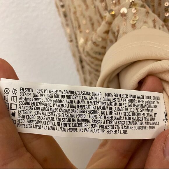 Forever 21 Plus Size all Sequin slip Dress spaghetti strap NYE 0X US 12 - Picture 10 of 12